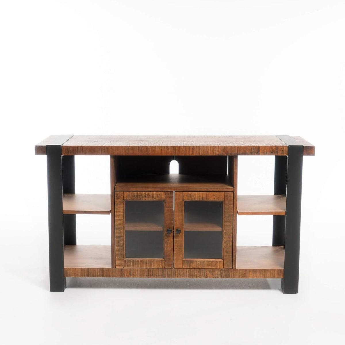 Natural Wood TV Console with Cabinets F9746