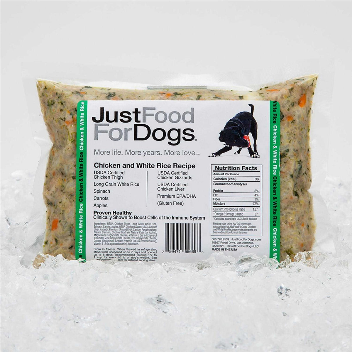Chicken & White Rice Frozen Dog Food T41596