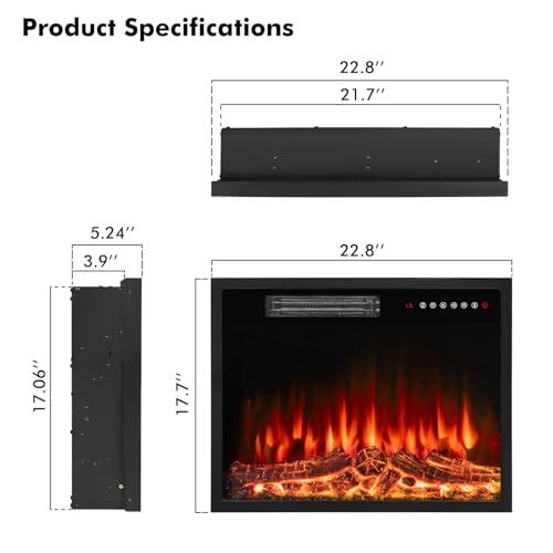 White Fireplace TV Stand with Electric Fireplace U468200