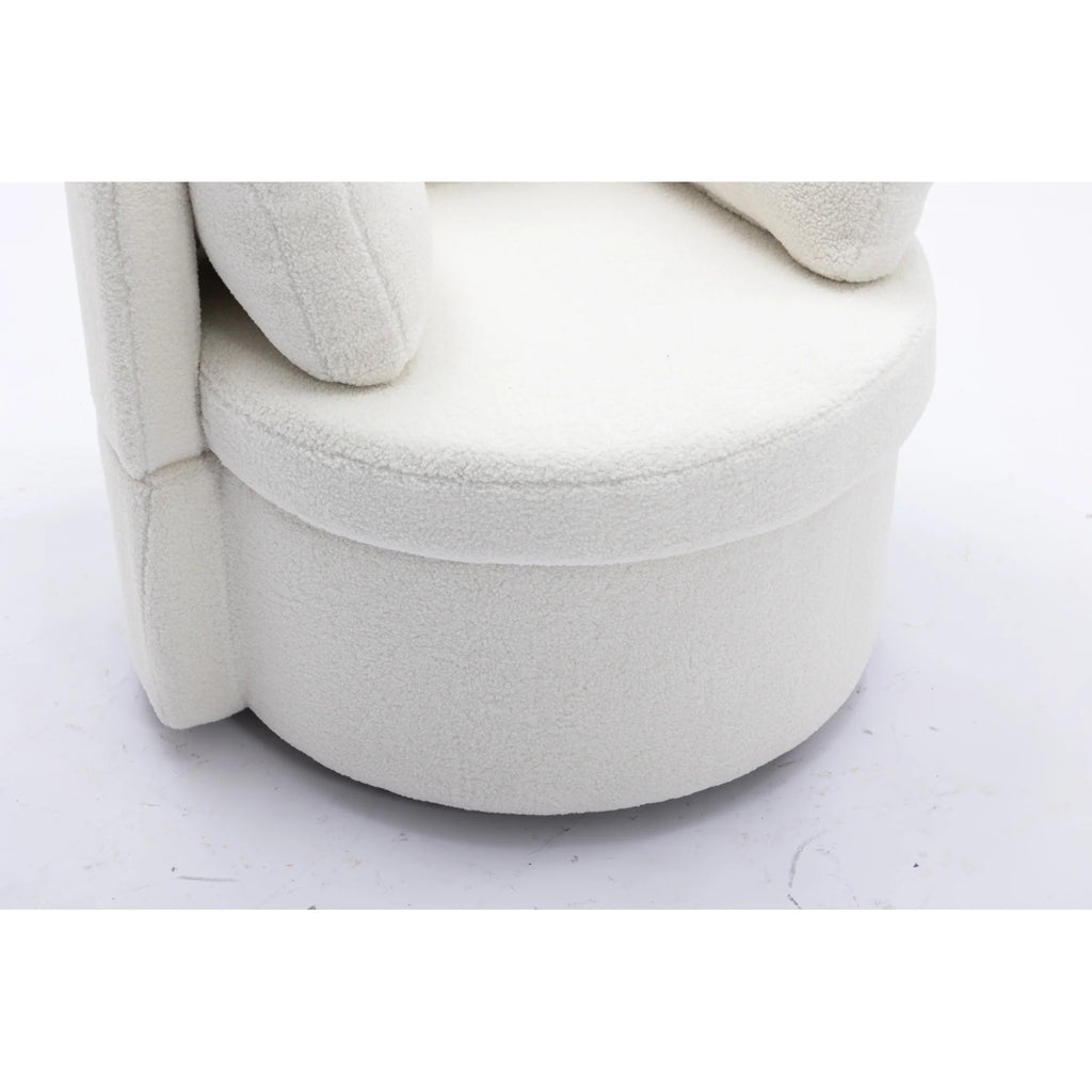 Ivory Swivel Storage Chair V2665