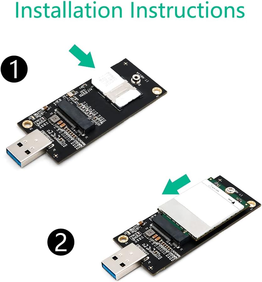 USB to NGFF M.2 Key B Adapter Enclosure with Sim Card Slot B2019