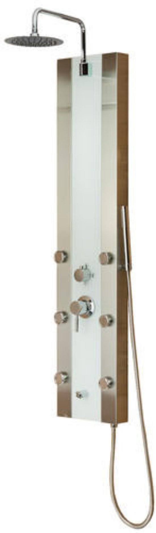 White Glass Shower Panel A2047