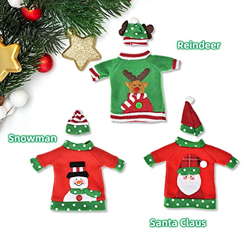 Handmade Christmas Wine Bottle Cover Set of 3 M77574