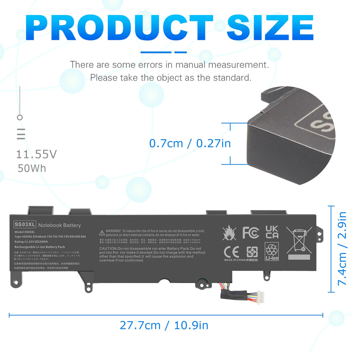 Battery for Hp EliteBook G737