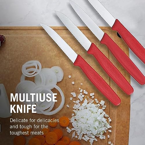 Red Set of 6 Swiss Classic Knife Set U31457