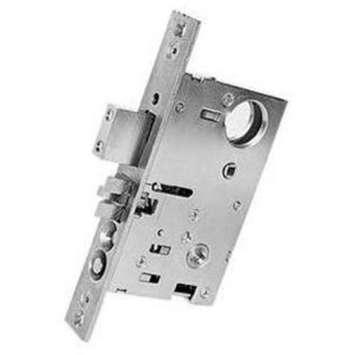 2.5 in. Right Handed Entrance & Apartment Mortise Lock Satin Brass-Black Y729