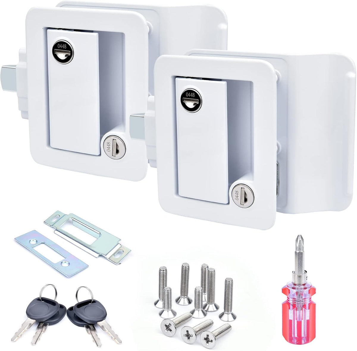 2-Pack RV Door Locks with Paddle Deadbolt P3136