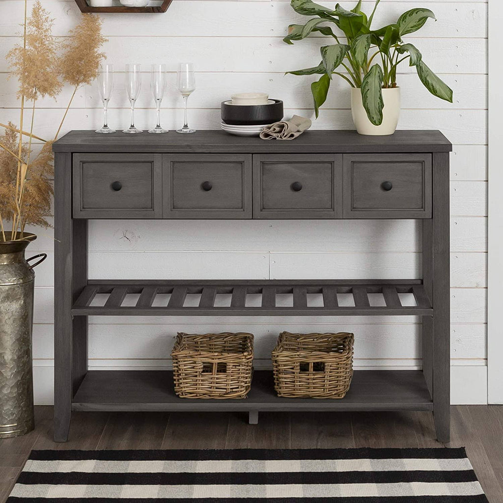 Solid Wood 2-Drawer Buffet V685236