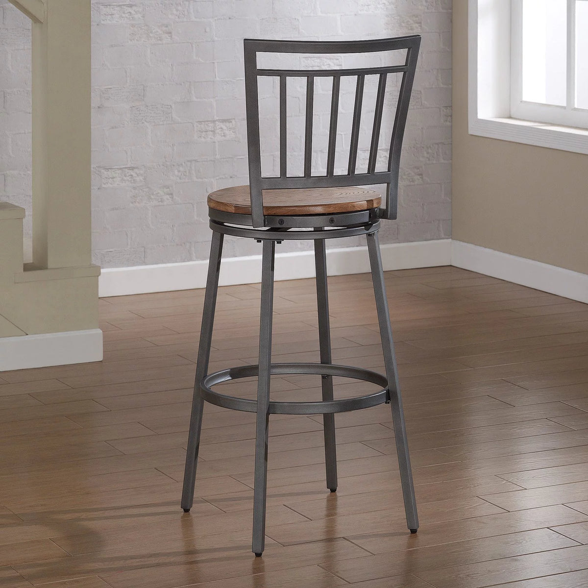 Slate Gray Golden Oak Counter Stool Y40560