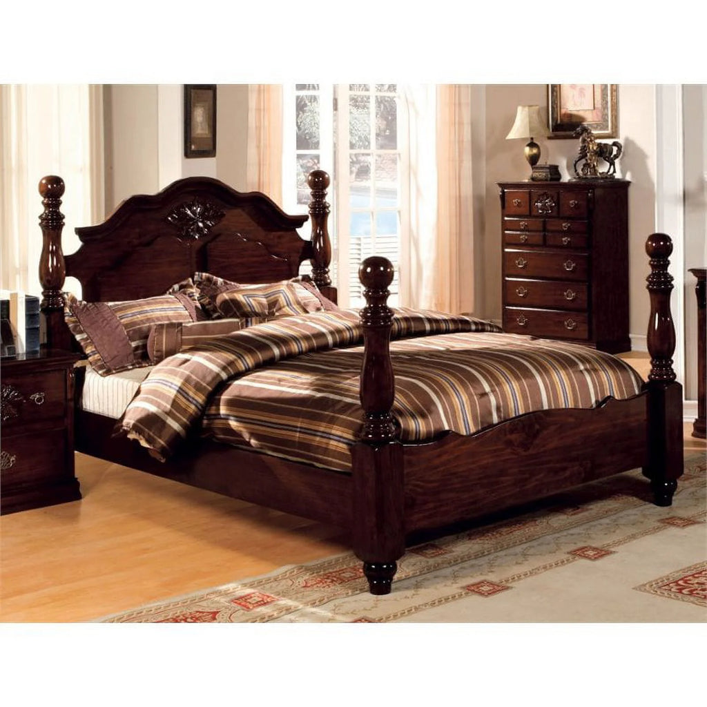Solid Wood California King Bed in Brown H818250
