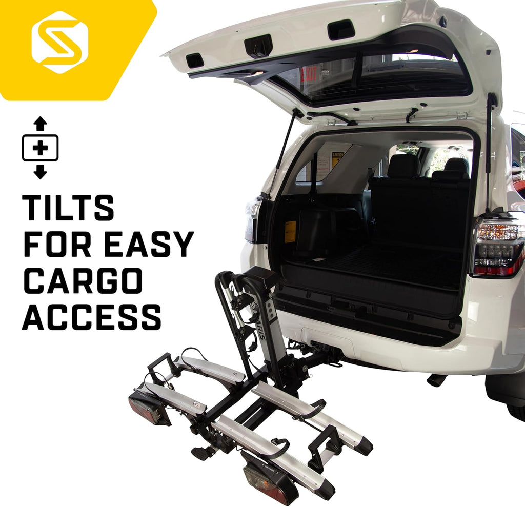 2 Bike Motorized Hitch Rack with Electric Rear Lights F447