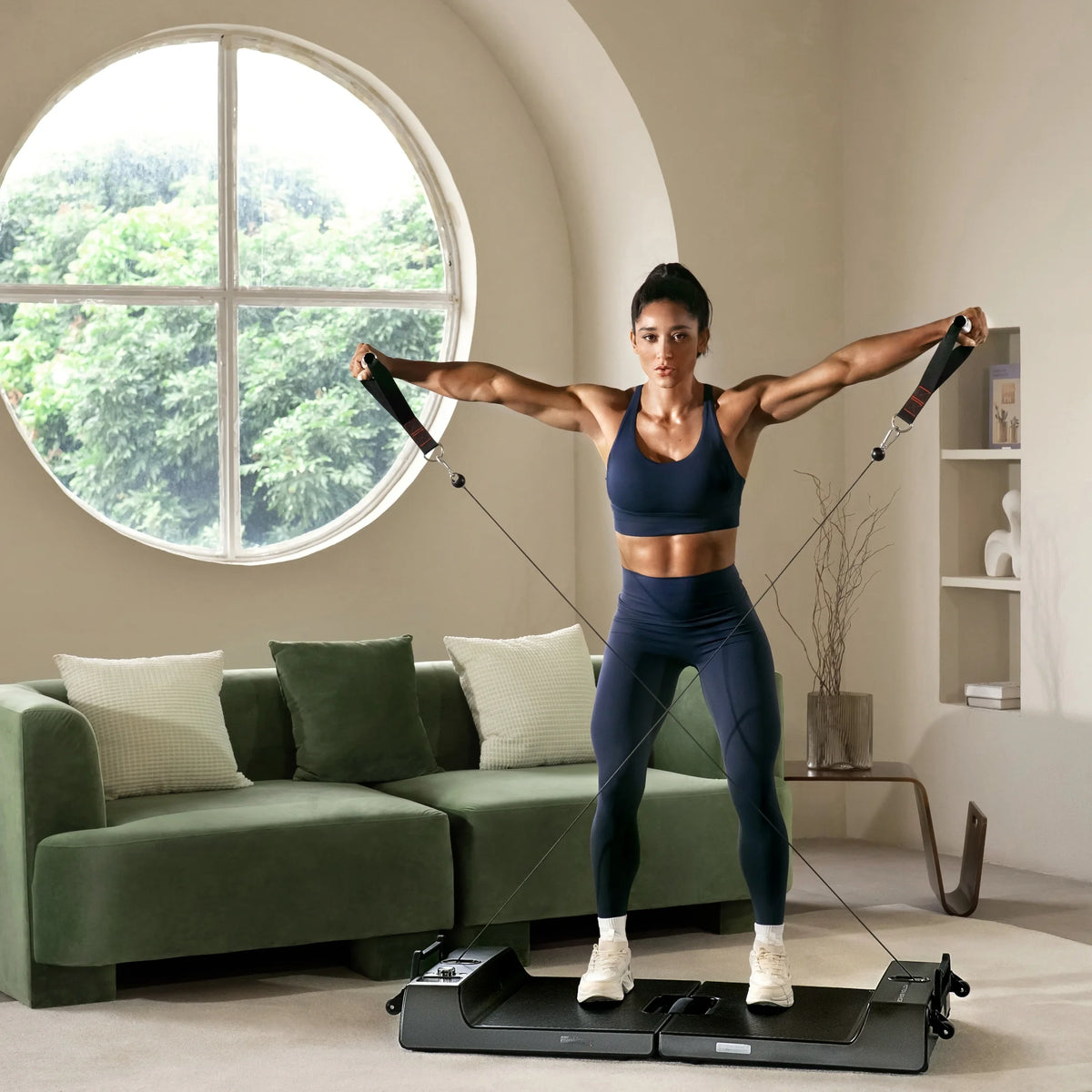 6 in 1 Home Gym Fitness Equipment with APP B637380