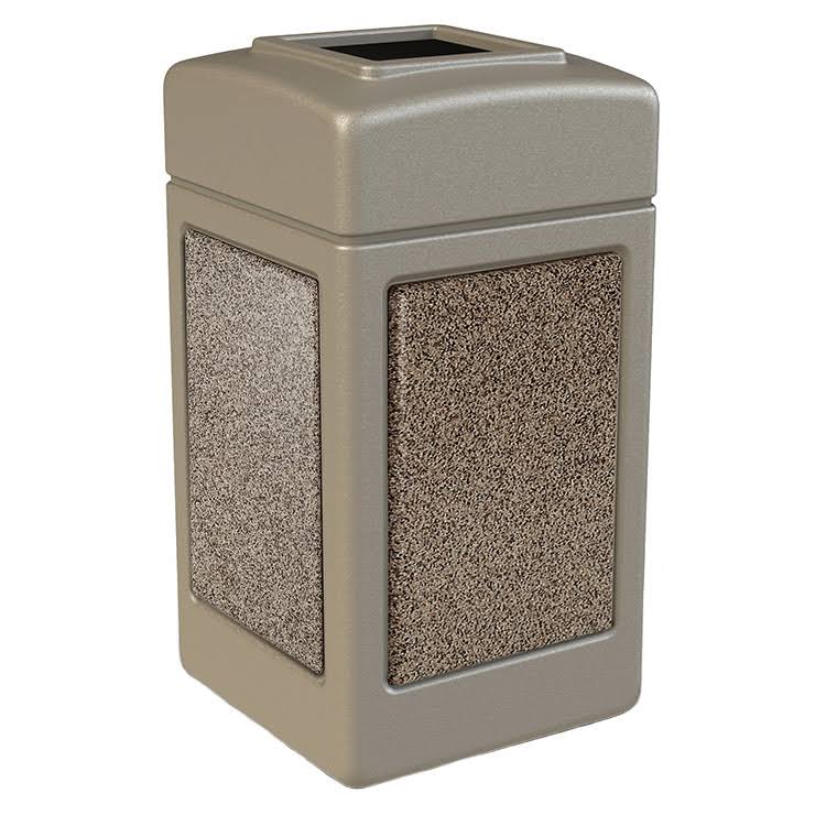 Gray 42 Gallon Square Trash Receptacle H17451