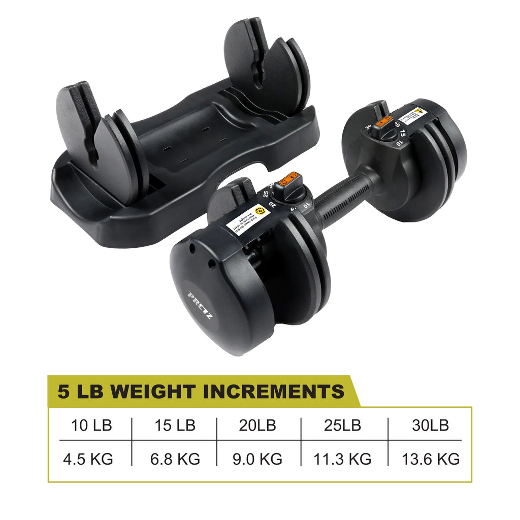 10-30lb Adjustable Dumbbell Pair with Stand V191