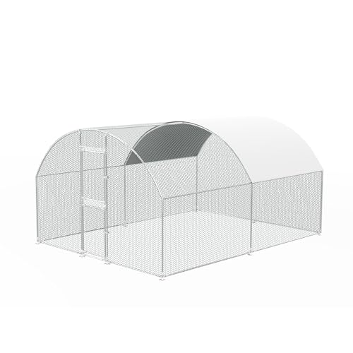 Large Metal Chicken Coop with Waterproof Cover S865
