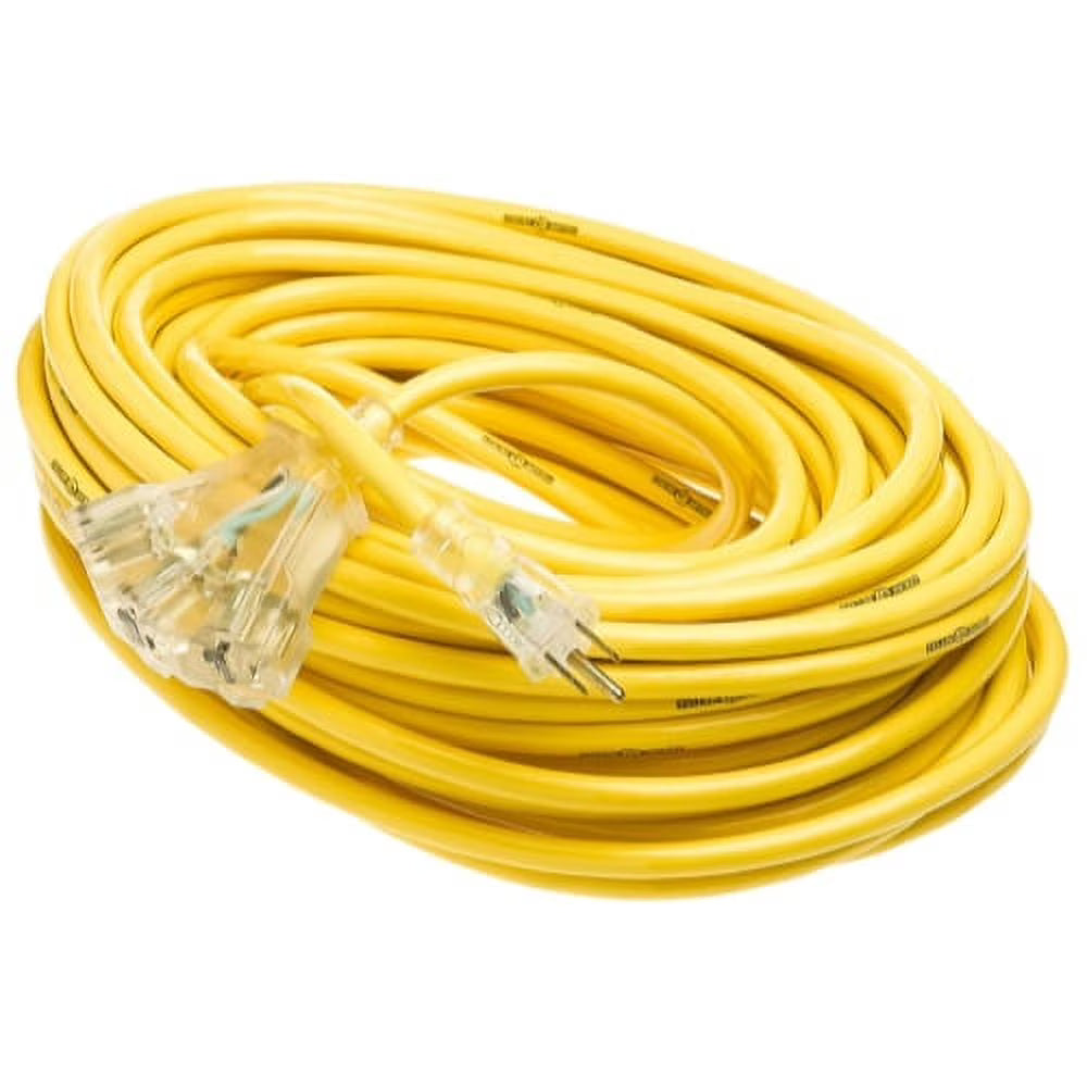 12/3 Heavy-Duty Extension Cord with Lighted Power Block A51300