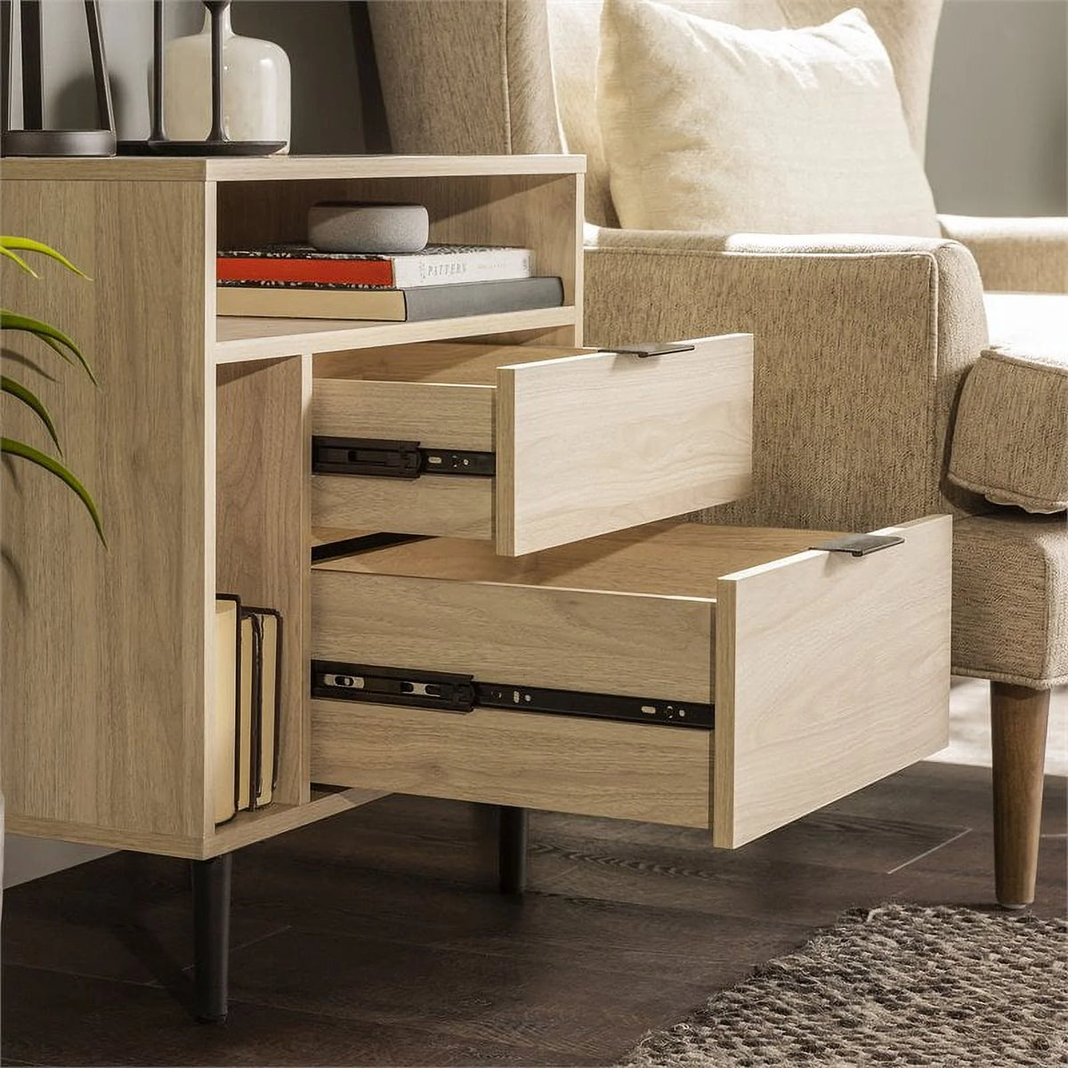 25" Birch Finish Nightstand Z8807
