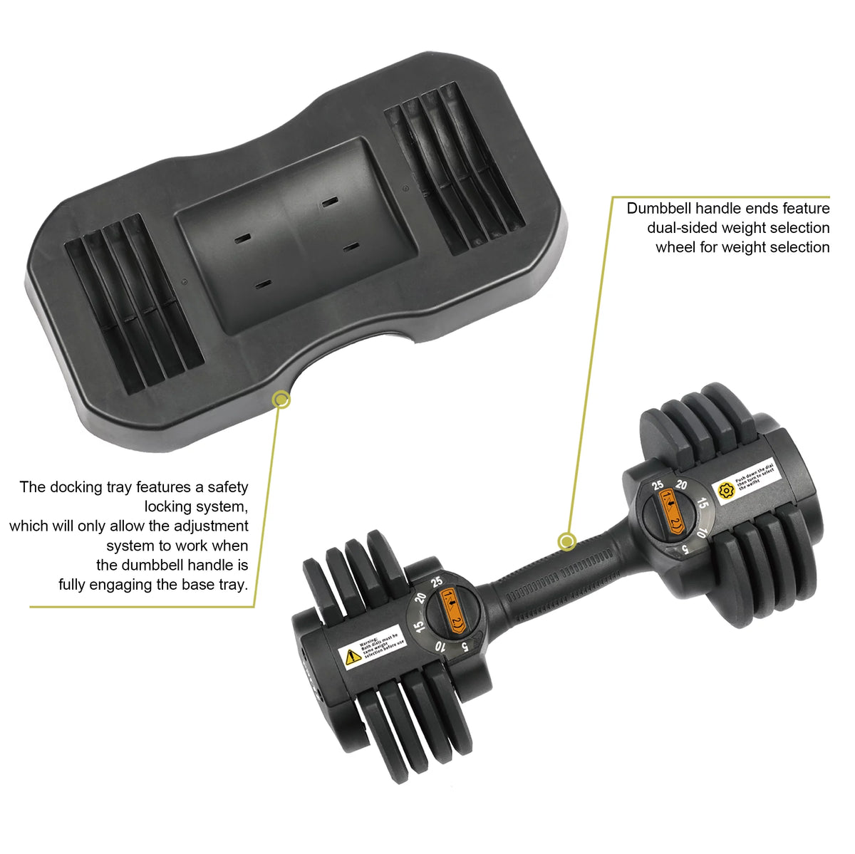 10-30lb Adjustable Dumbbell Pair with Stand V191