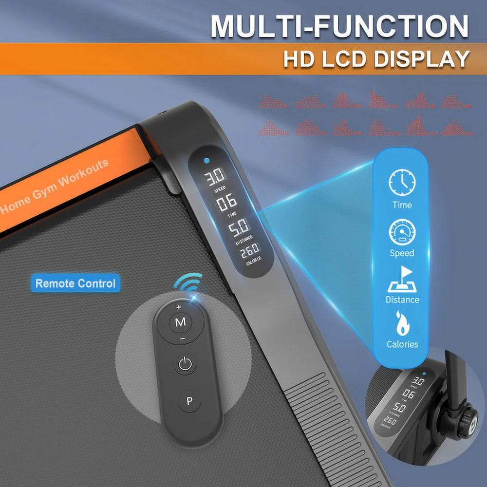 2 in 1 Foldable Under Desk Treadmill with Handlebar P39425
