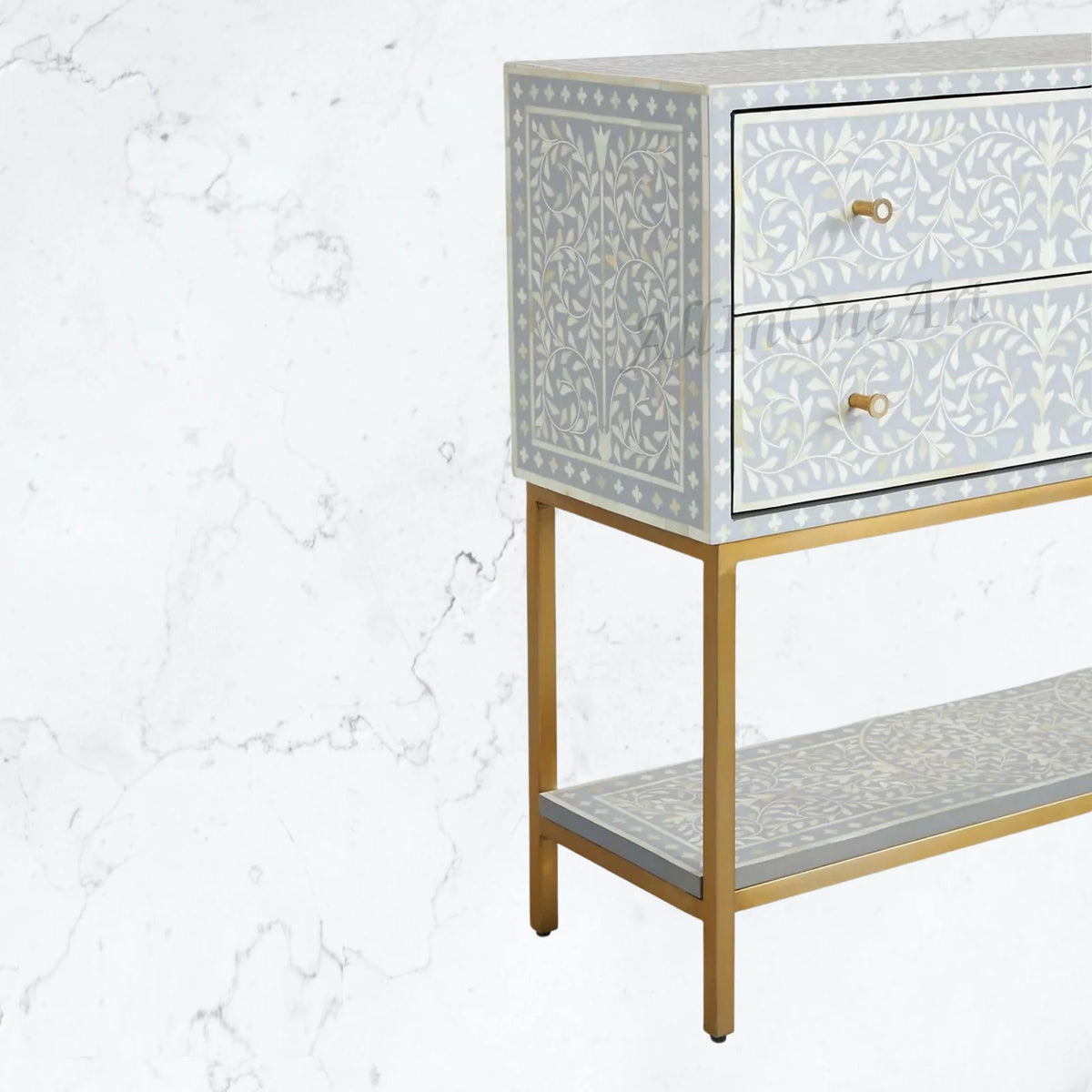 Bone Inlay Entryway Console Grey J997709