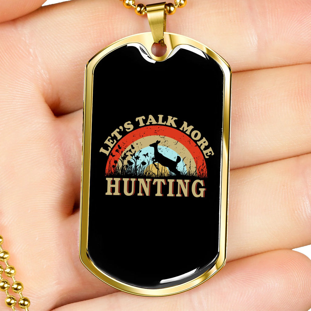 Stainless Steel or 18k Gold Dog Tag Necklace O933990