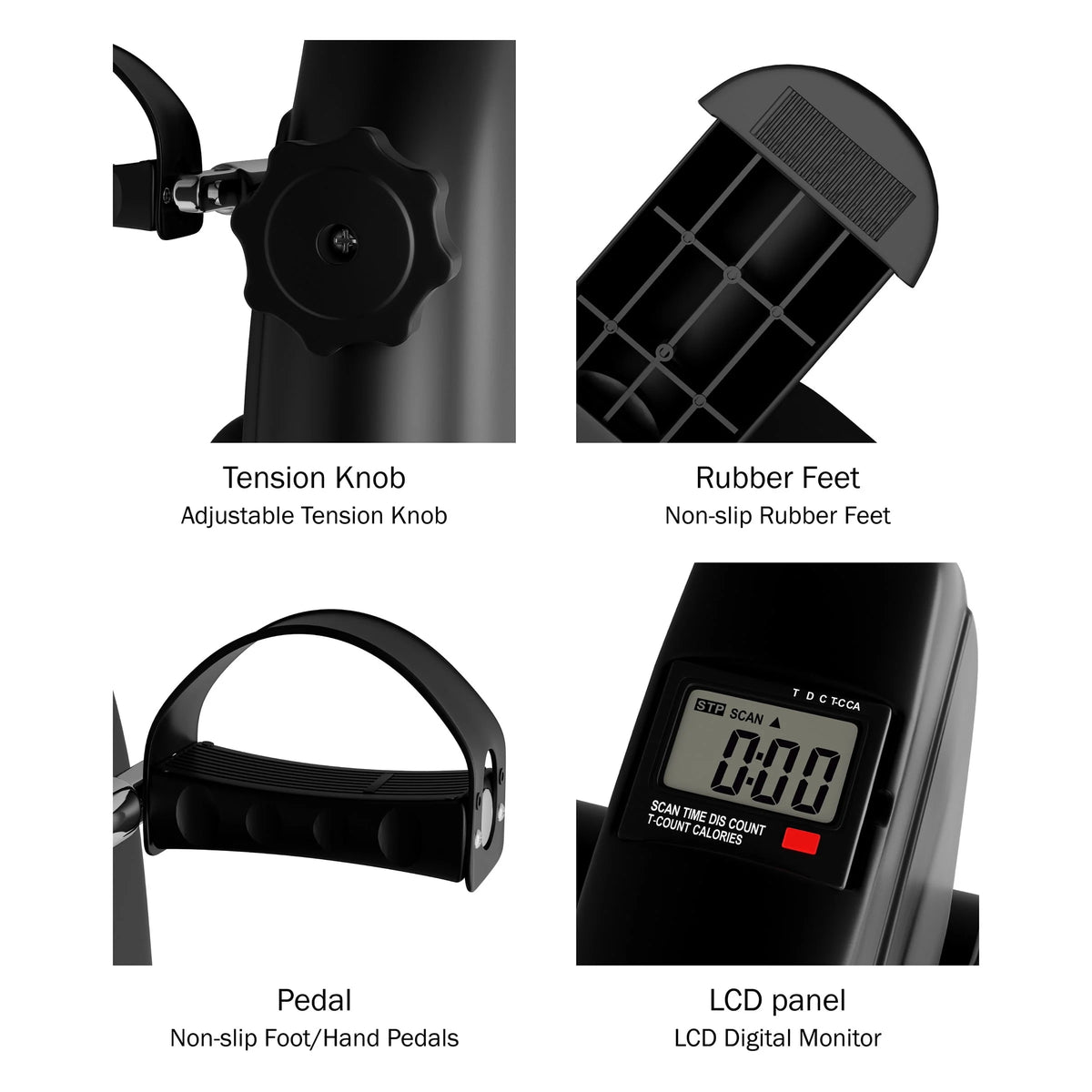 Under Desk Bike and Pedal Exerciser with Calorie Counter V273