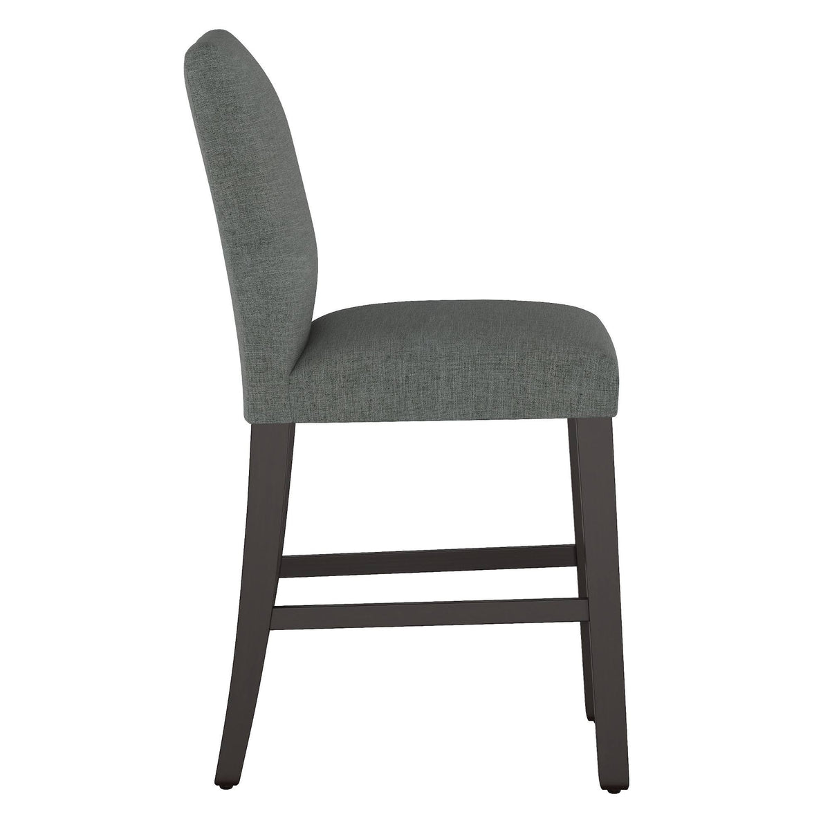 Modern Counter Height Barstool Charcoal Linen B95926