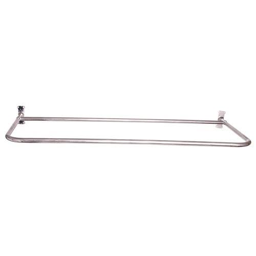 Polished Nickel D Shower Rod with Flanges E145