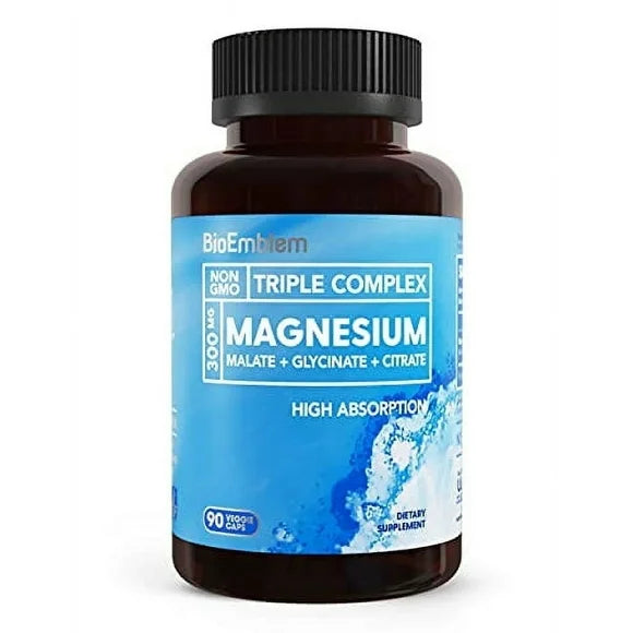 300mg Magnesium Glycinate Malate Citrate 90 Capsules A827