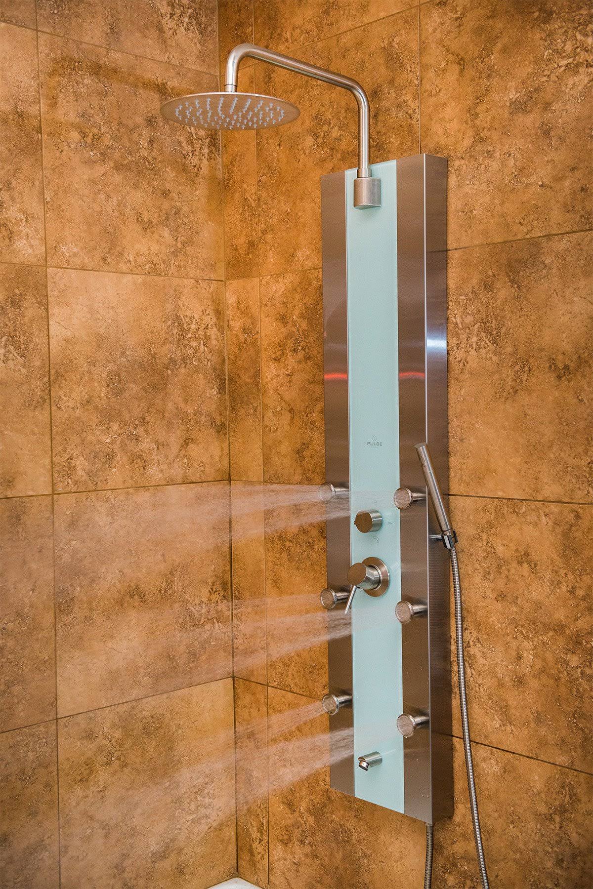 White Glass Shower Panel A2047