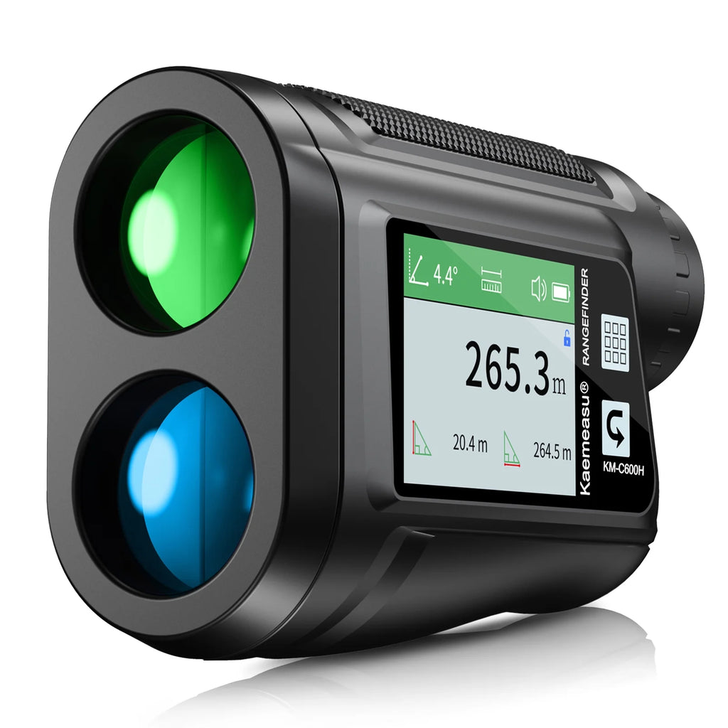 6X Magnification Rangefinder with LCD Touch Screen, USB Rechargeable, 600M Range, Black L84729