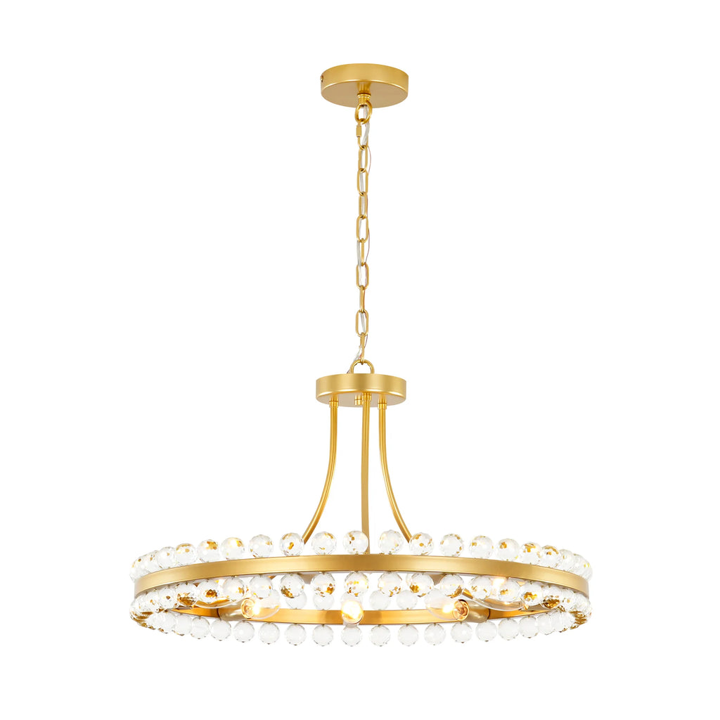 9-Light Dimmable Crystal Chandelier Z528617