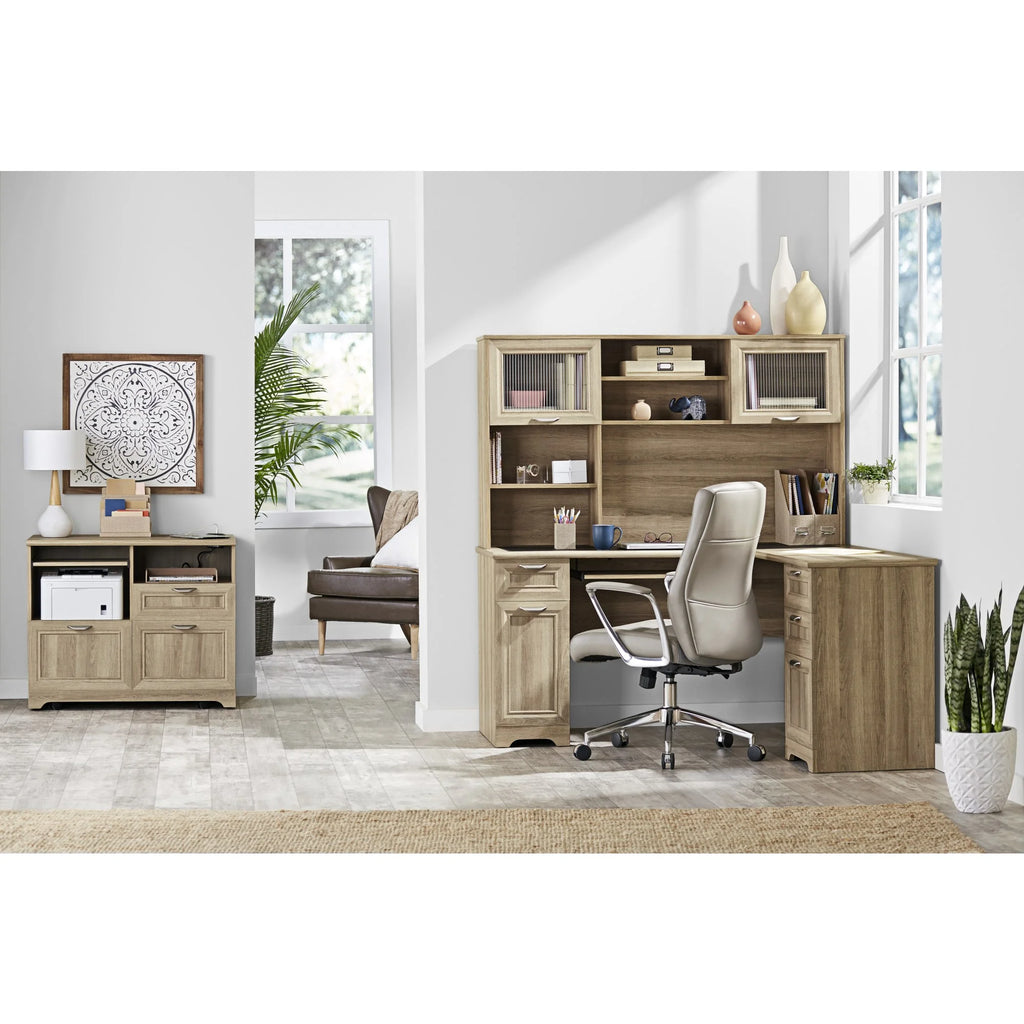Blonde Ash L-Shape Corner Desk B72042