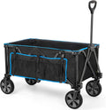 Collapsible Folding Utility Wagon Cart with Removable Wheels R91204
