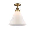 Large Cone 1 Light Semi-Flush Mount R2483