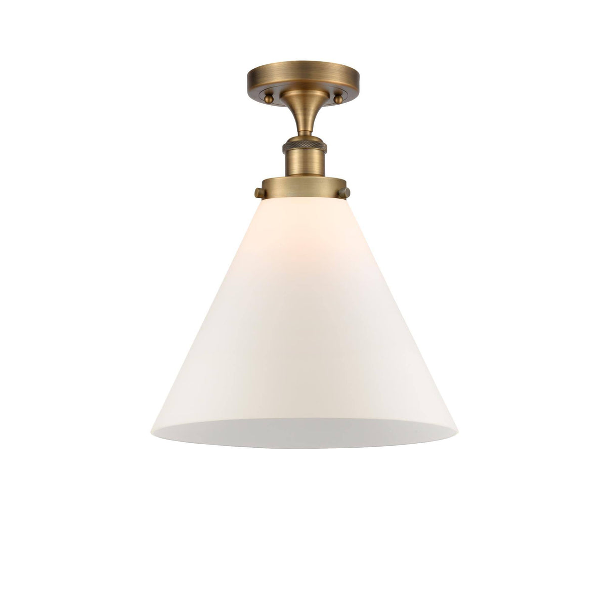 Large Cone 1 Light Semi-Flush Mount R2483