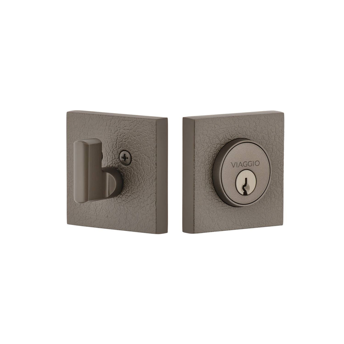Titanium Gray Single Cylinder Deadbolt Q303
