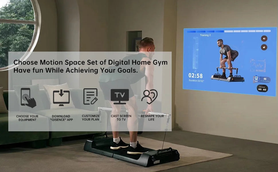 6 in 1 Home Gym Fitness Equipment with APP B637380