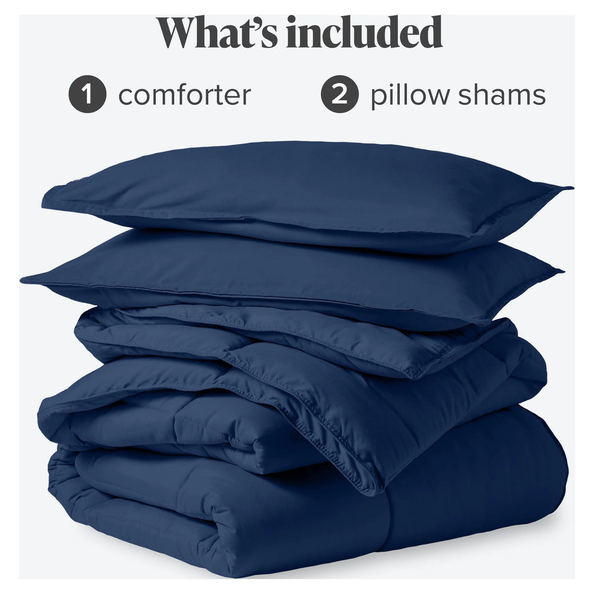 Queen Dark Blue Down Alternative Comforter Set G735646