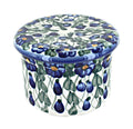 Blue Rose Polish Pottery French Butter Dish K178613