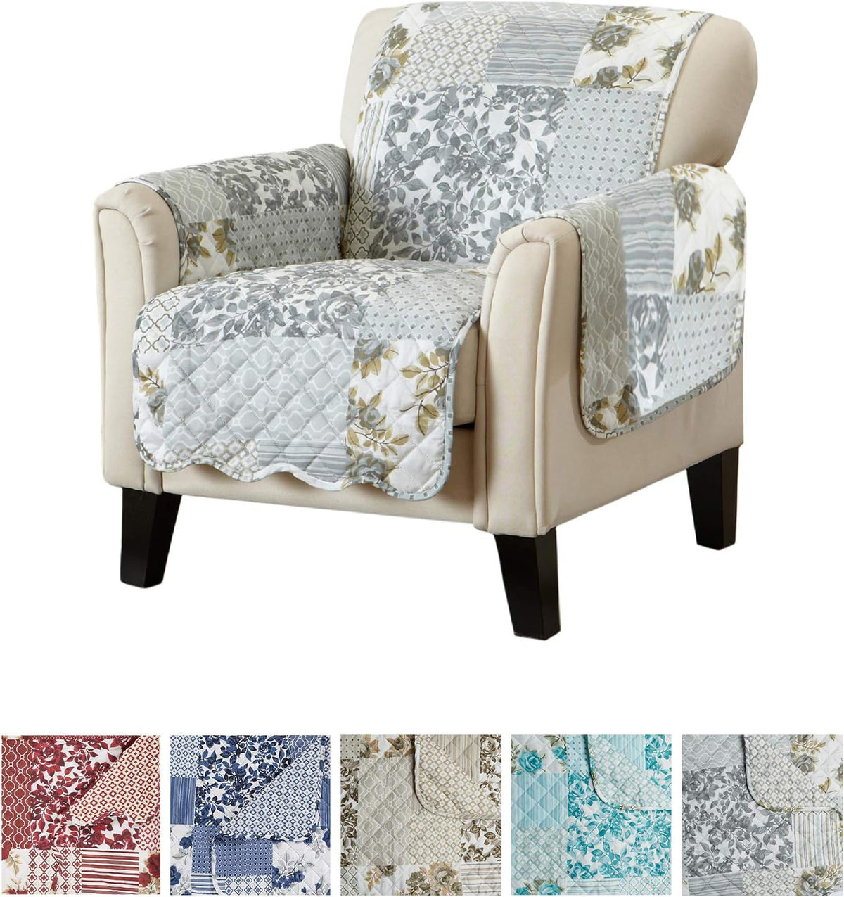 Navy Stain Resistant Chair Cover O437