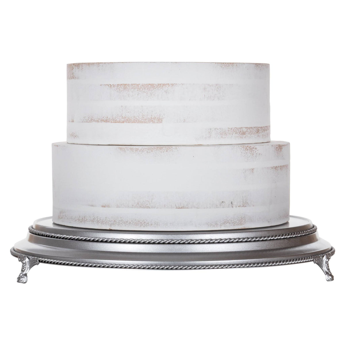 16 inch Round Silver Cake Stand A1074