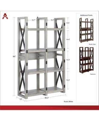 Espresso Wood Veneer Bookcase P913