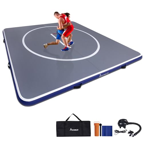Gray Inflatable Wrestling Mat 10FT/5FT U29805