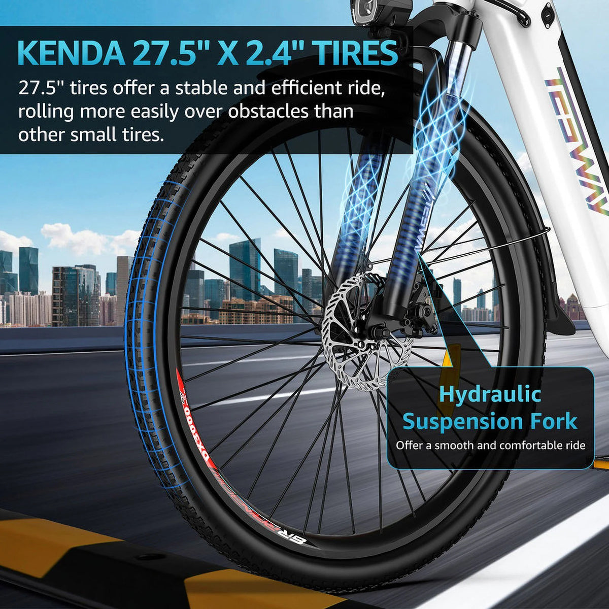 27.5" Electric Bike 500W 48V 12AH Step-Thru D74684