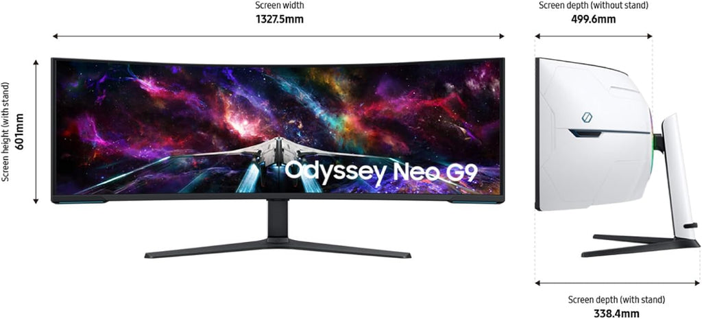 57" Dual 4K UHD 1000R Curved Gaming Monitor, 240Hz, 1ms, Quantum Mini-LED, DisplayHDR 1000 U344
