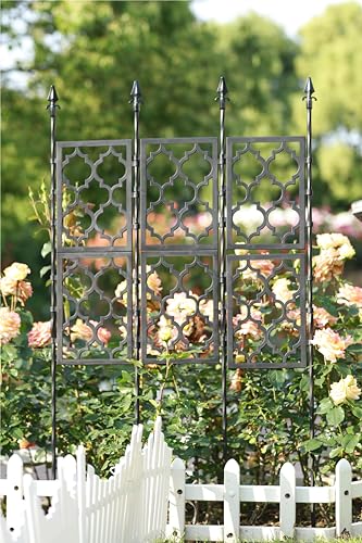 3 Pack Rustproof Metal Garden Trellis (White, Large) E45102
