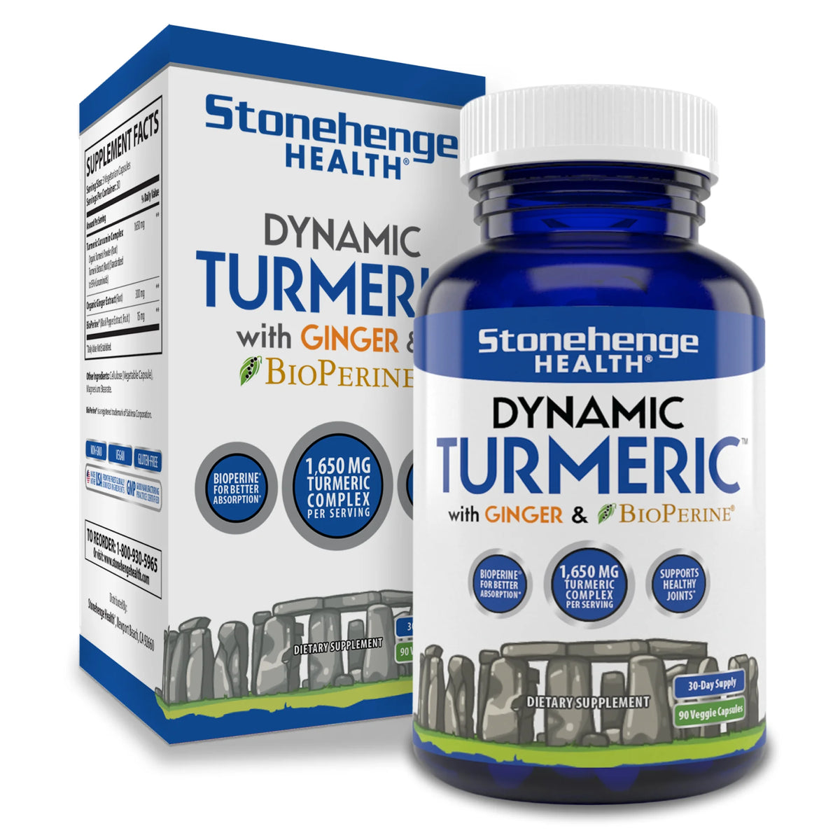 1,650 mg Turmeric Curcumin Ginger 90 Vegetarian Capsules Z602314
