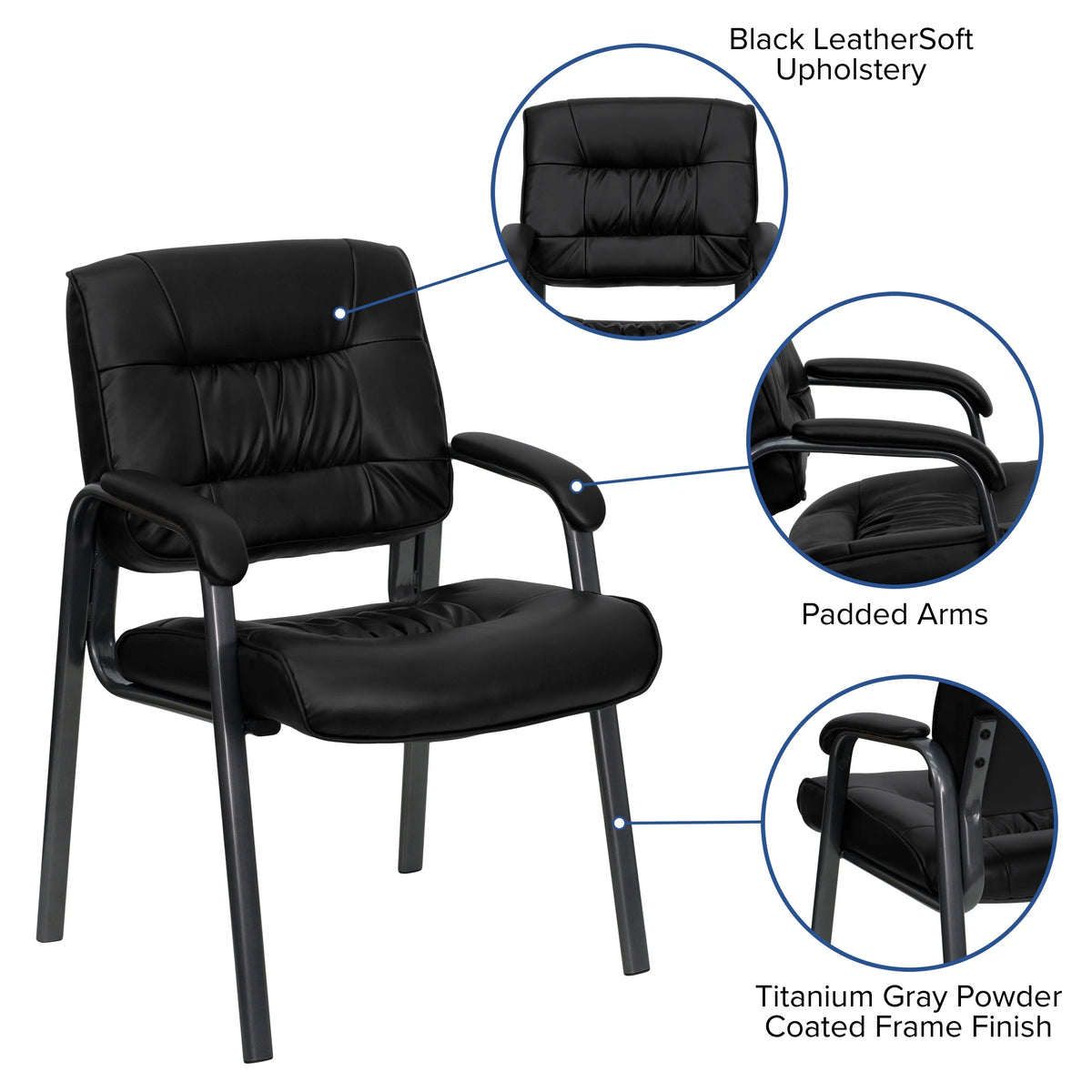 Leather Blend Reception Chair H93554