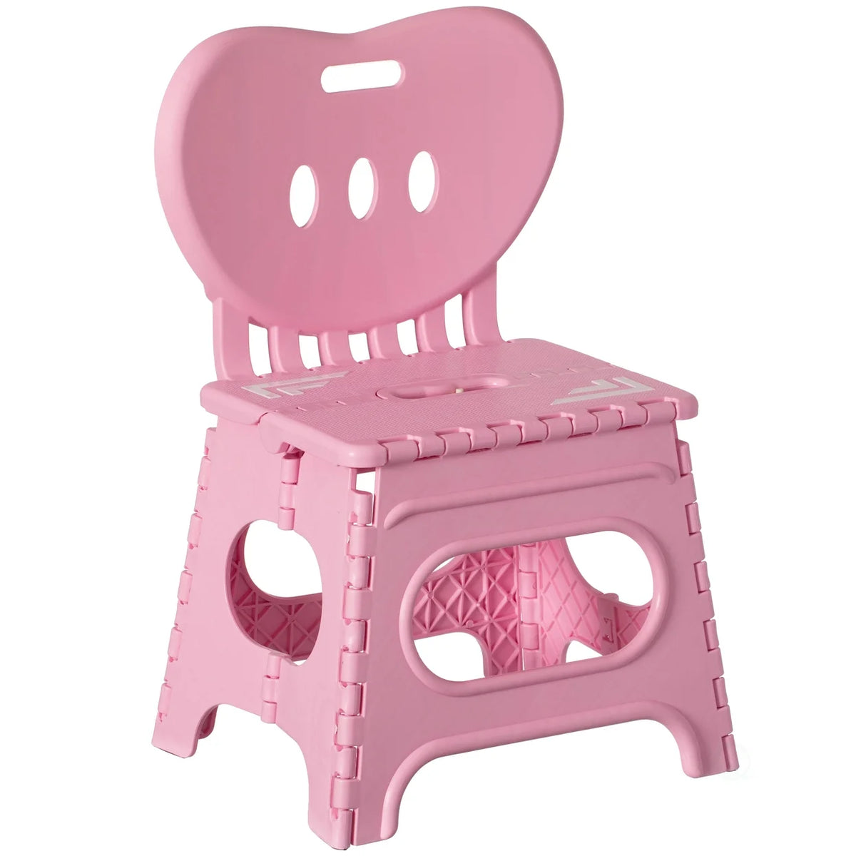 Foldable Step Stool with Back Support and Handle, Green K255